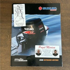 2008 SUZUKI MARINE OUTBOARD MOTORS DEALERSHIP SALES BROCHURE BOOKLET 26 PAGES